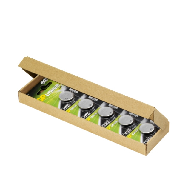 GP Litiumcellebatteri CR2025, E-BOX, 10-pakning i gruppen Elektronikk / Batterier & Ladere / Batterier / knappcelle hos TP E-commerce Nordic AB (D13975)