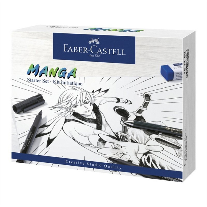 Faber-Castell Pitt Artist Pen Tusjpenn, Manga Starter Set (167152) i gruppen SPORT, FRITID & HOBBY / Hobby / Male & Tegne / Penner, Fargestifter & Blekk hos TP E-commerce Nordic AB (D13986)