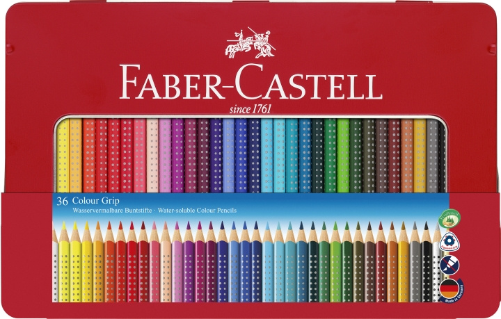 Faber-Castell Fargeblyant Colour Grip boks med 36 stk (112435) i gruppen SPORT, FRITID & HOBBY / Hobby / Male & Tegne / Penner, Fargestifter & Blekk hos TP E-commerce Nordic AB (D14010)