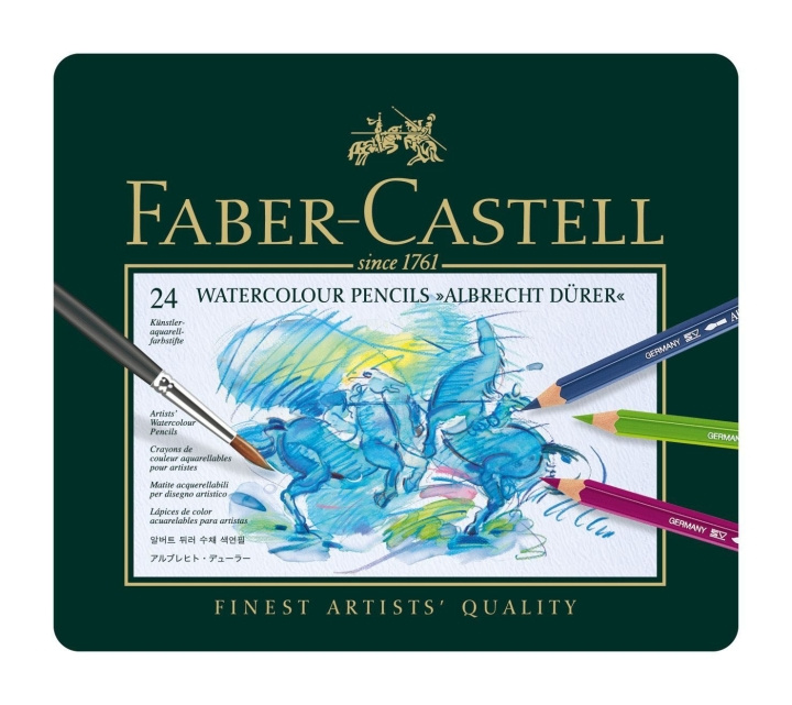 Faber-Castell Akvarellblyant Albrecht Dürer tinn med 24 stk (117524) i gruppen SPORT, FRITID & HOBBY / Hobby / Male & Tegne / Penner, Fargestifter & Blekk hos TP E-commerce Nordic AB (D14109)