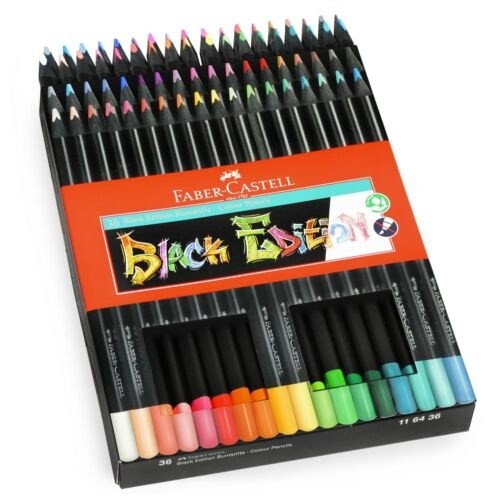 Faber-Castell Black Edition Colour Pencils 36x i gruppen SPORT, FRITID & HOBBY / Hobby / Male & Tegne / Penner, Fargestifter & Blekk hos TP E-commerce Nordic AB (D14116)