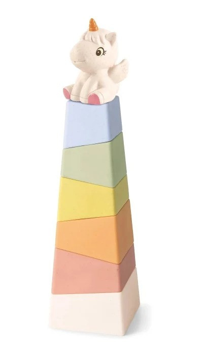 Kinder and Kids Hvetestrå Enhjørning tårnstablespill - (K30009) i gruppen LEKER, BARN OG BABY / Leker / Byggeleker / Byggeklosser hos TP E-commerce Nordic AB (D14168)