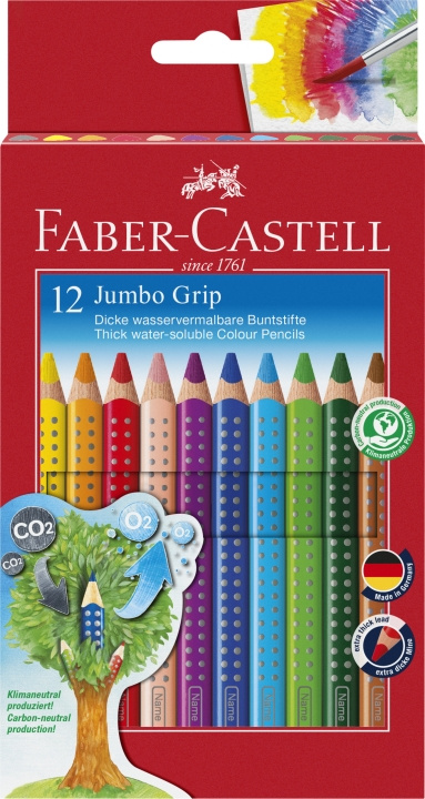 Faber-Castell Fargeblyant Jumbo Grip 12 stk (110912) i gruppen SPORT, FRITID & HOBBY / Hobby / Male & Tegne / Penner, Fargestifter & Blekk hos TP E-commerce Nordic AB (D14172)