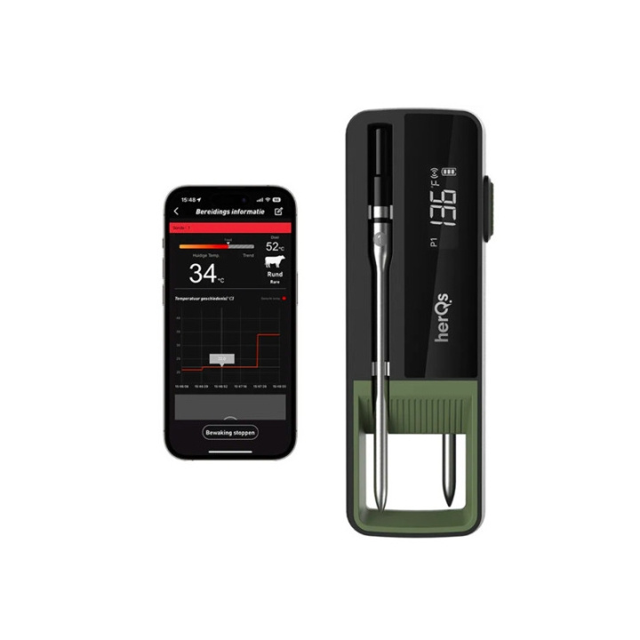 HerQs - Double Max grill-/frysetermometer i gruppen HJEM, HUS OG HAGE / Hageprodukter / Griller & Grilltilbehør hos TP E-commerce Nordic AB (D14203)