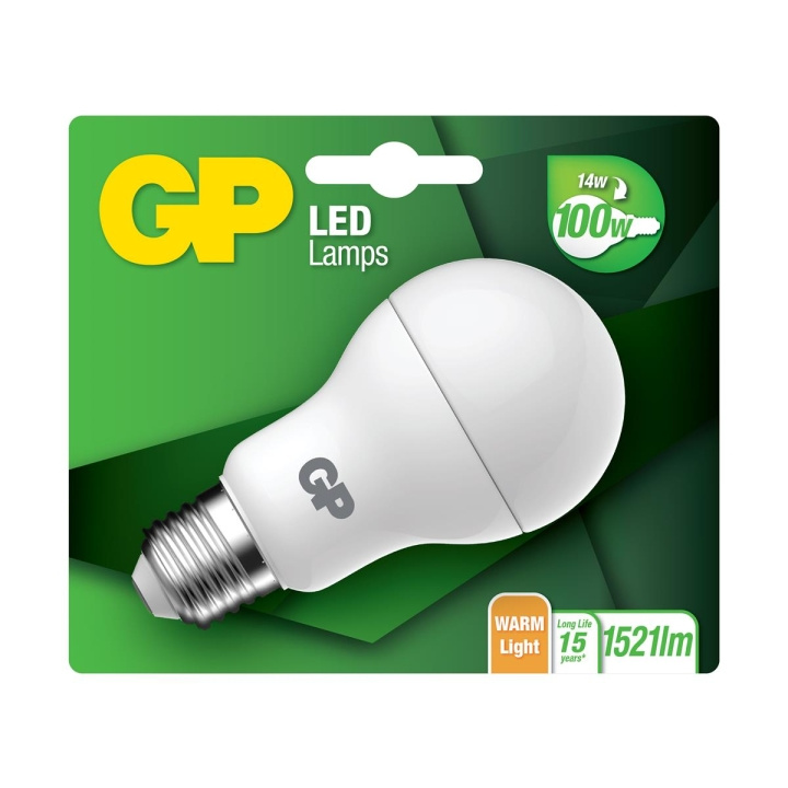 GP LED-lampe Classic, E27, 14W (100W), 1521lm i gruppen Elektronikk / Lys / LED-lys hos TP E-commerce Nordic AB (D14220)