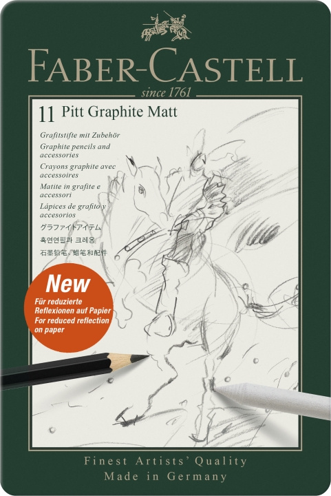 Faber-Castell Sett Pitt Graphite Matt tinn (11 stk) (115220) i gruppen SPORT, FRITID & HOBBY / Hobby / Male & Tegne / Penner, Fargestifter & Blekk hos TP E-commerce Nordic AB (D14260)