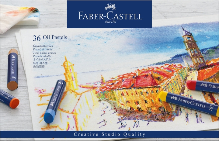 Faber-Castell Oljepastellfargestifter STUDIO QUALITY eske med 36 stk (127036) i gruppen SPORT, FRITID & HOBBY / Hobby / Male & Tegne / Penner, Fargestifter & Blekk hos TP E-commerce Nordic AB (D14262)