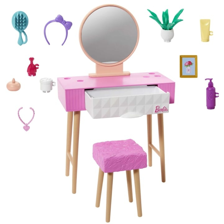 Barbie Møbler og dekor - Forfengelighetstema (HJV35) i gruppen LEKER, BARN OG BABY / Leker / Dukker & tilbehør hos TP E-commerce Nordic AB (D14353)