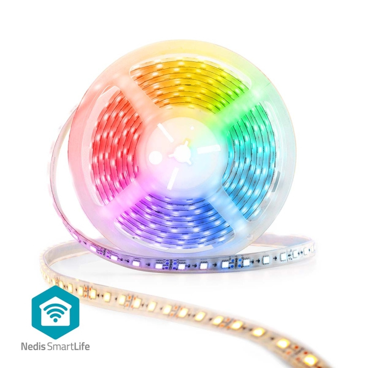 Nedis SmartLife LED-Stripe | Wi-Fi | Kald Hvit / RGB / Varm Hvit | SMD | 5.00 m | IP21 | 2700 - 6500 K | 960 lm | Android™ / IOS i gruppen Elektronikk / Lys / LED sløyfer hos TP E-commerce Nordic AB (D14663)
