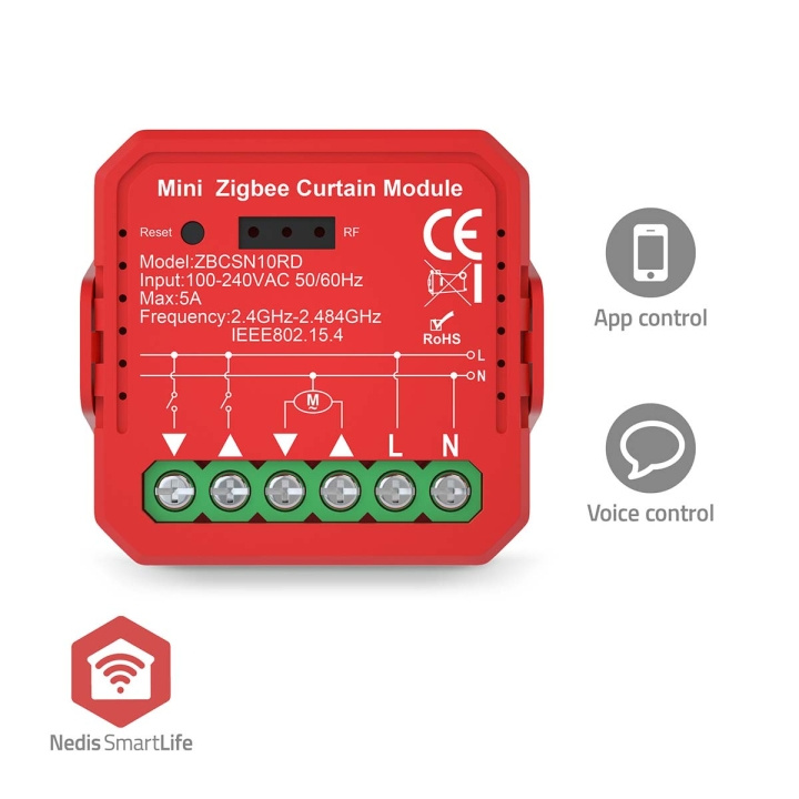 Nedis SmartLife Strømbryter | Zigbee 3.0 | 1000 W | Terminalforbindelse | App tilgjengelig for: Android™ / IOS i gruppen HJEM, HUS OG HAGE / Smarthus / Smarthussystemer hos TP E-commerce Nordic AB (D14665)