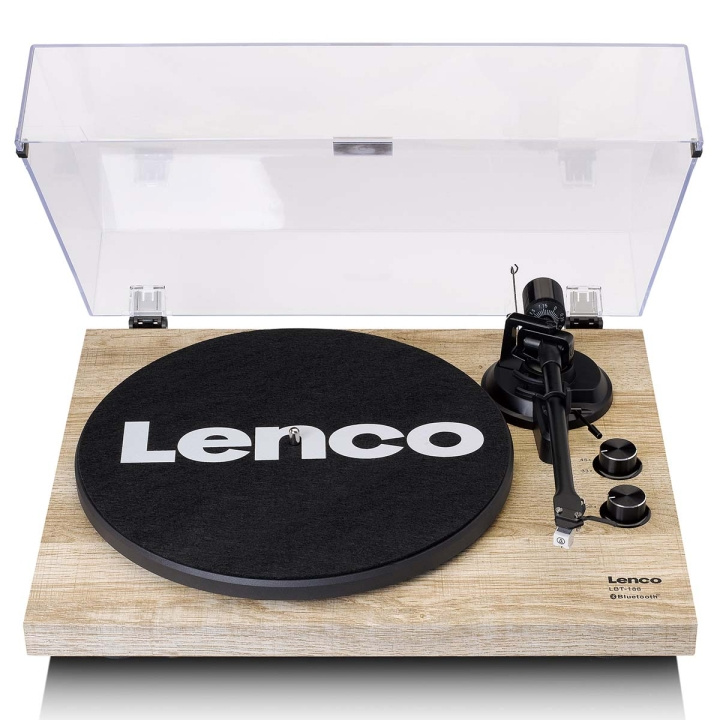 Lenco Platespiller med Bluetooth®-overføring Pine i gruppen Elektronikk / Lyd & Bilde / Hjemmekino, HiFi og bærbar / Kompakt Stereo & Platespillere hos TP E-commerce Nordic AB (D14668)