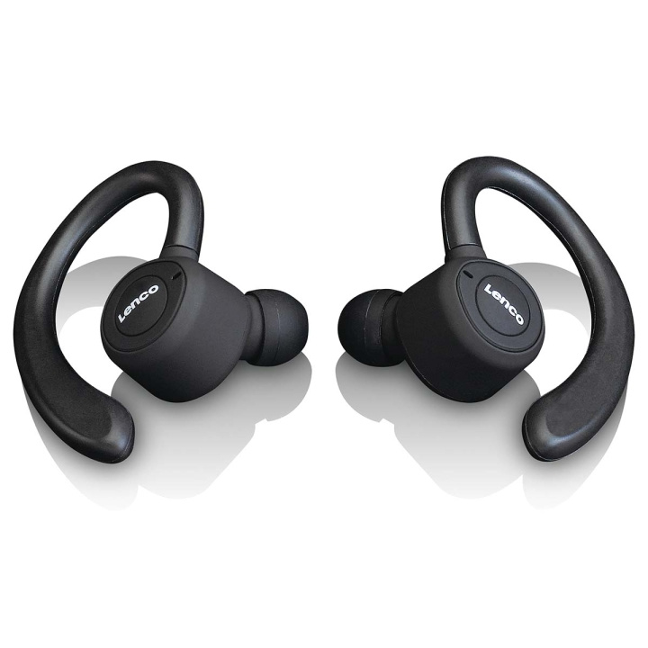 Lenco Sport IPX5 TWS Bluetooth®-øretelefoner i svart i gruppen Elektronikk / Lyd & Bilde / Hodetelefoner & Tilbehør / Hodetelefoner hos TP E-commerce Nordic AB (D14672)