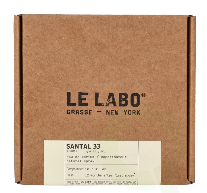 Le Labo Inc Le Labo Santal 33 Edp Spray 100 ml i gruppen HELSE OG SKJØNNHET / Duft og parfyme / Parfyme / Parfyme for henne hos TP E-commerce Nordic AB (D14682)