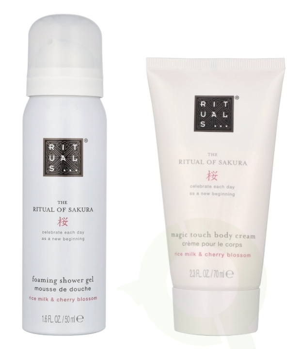 Rituals Sakura Mini Travel Set 120 ml Shower Gel 50ml/Body Cream 70ml i gruppen HELSE OG SKJØNNHET / Gavesett / Gavesett for henne hos TP E-commerce Nordic AB (D14753)