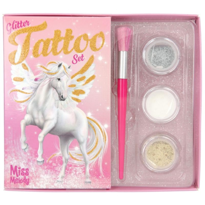Miss Melody Glittertatoveringssett ( 0412032 ) i gruppen LEKER, BARN OG BABY / Leker / Håndtverk hos TP E-commerce Nordic AB (D14894)