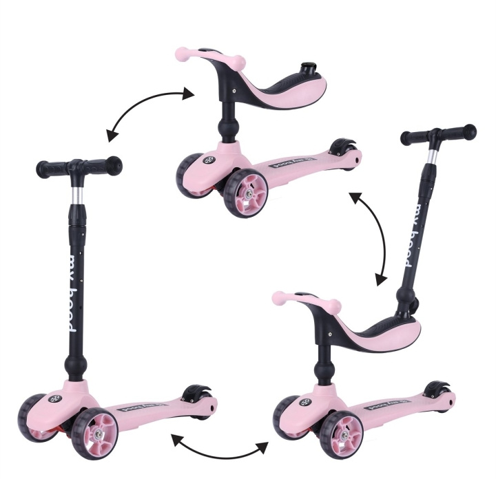 My Hood Kick\'n Ride Sparkesykkel - Rosa (505144) i gruppen LEKER, BARN OG BABY / Uteleker / Sykler & sparkesykler hos TP E-commerce Nordic AB (D14927)