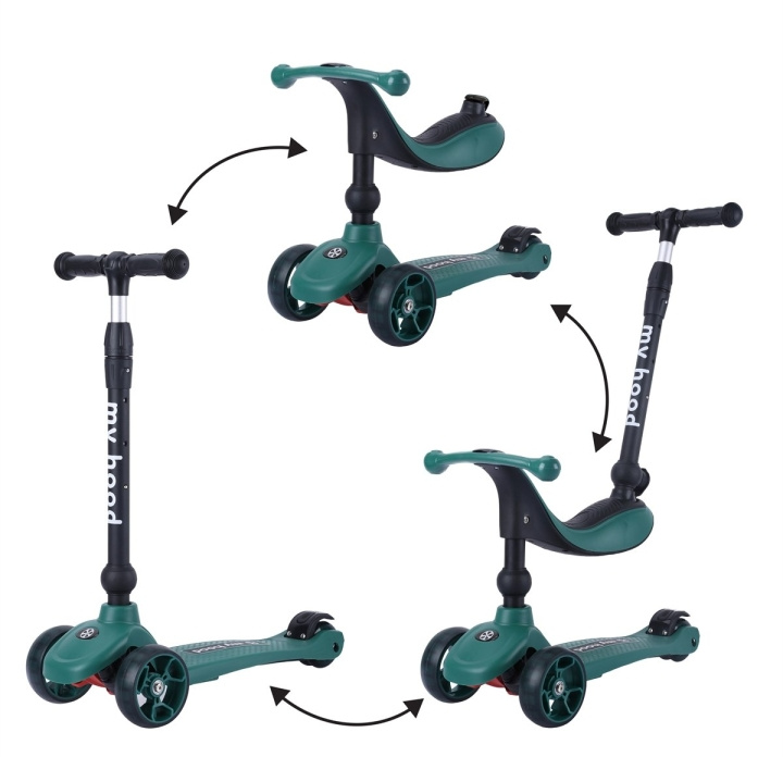 My Hood Kick\'n Ride Sparkesykkel - Grønn (505143) i gruppen LEKER, BARN OG BABY / Uteleker / Sykler & sparkesykler hos TP E-commerce Nordic AB (D14932)
