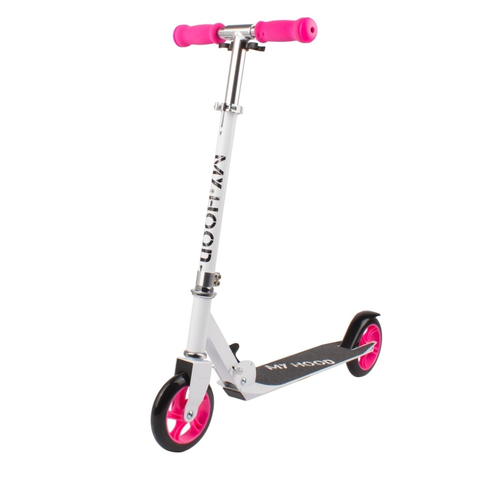 My Hood Sparkesykkel 145 Hvit/Rosa (505160) i gruppen LEKER, BARN OG BABY / Uteleker / Sykler & sparkesykler hos TP E-commerce Nordic AB (D15016)