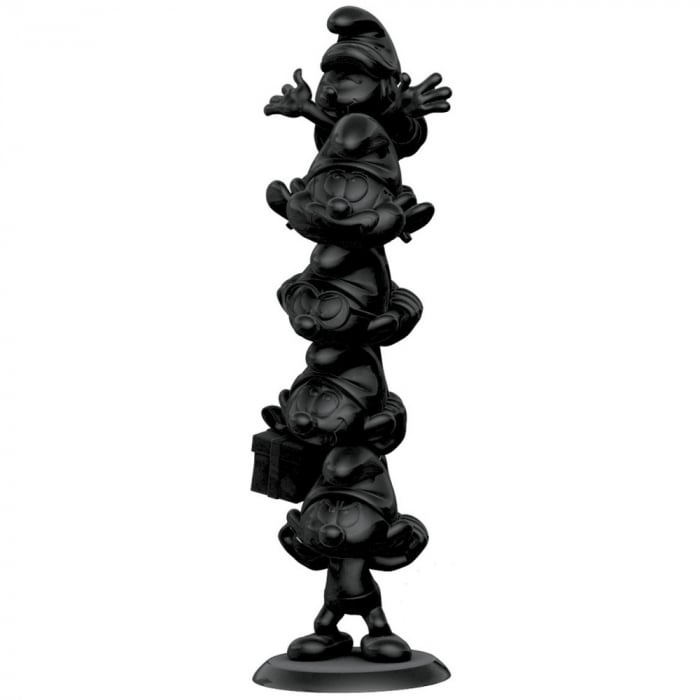 Plastoy Smurfene Resinstatue Smurfs Column Black Edition 50 cm i gruppen SPORT, FRITID & HOBBY / Morsomme produkter / Samlerobjekter hos TP E-commerce Nordic AB (D15033)