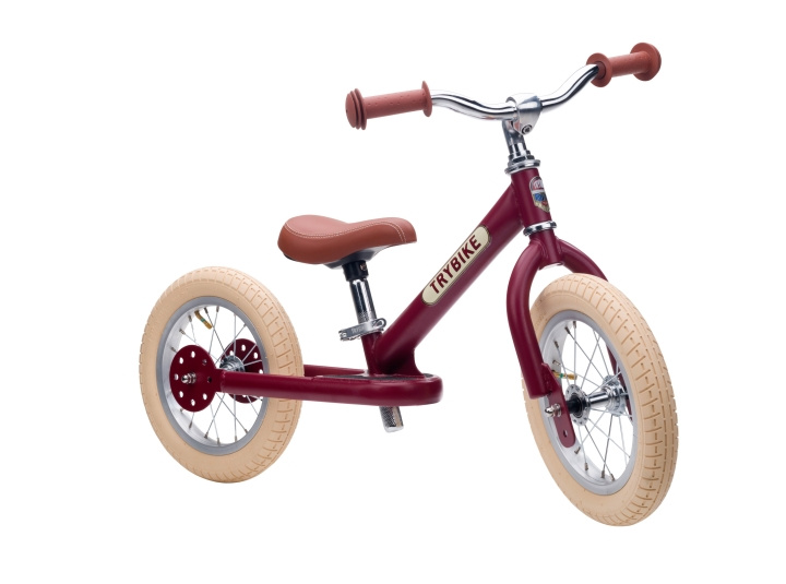 Trybike 2 hjul stål - Vintage rød (30TBS-2-RED-VIN) i gruppen LEKER, BARN OG BABY / Uteleker / Sykler & sparkesykler hos TP E-commerce Nordic AB (D15238)