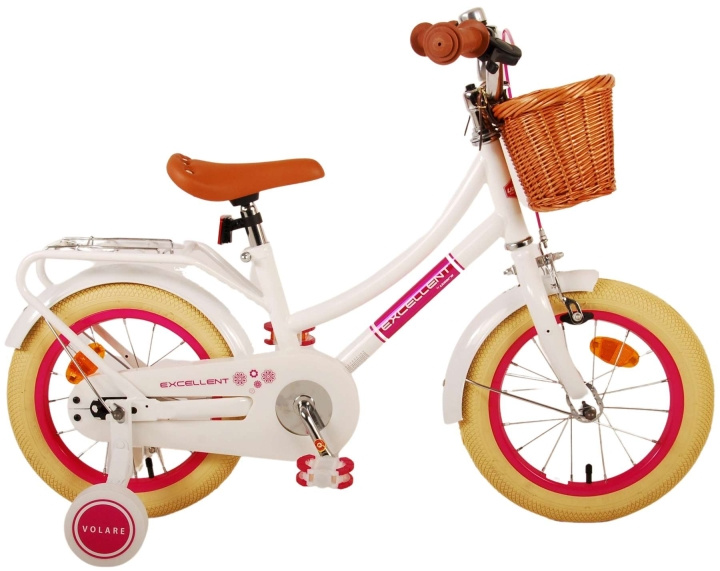 Volare Barnesykkel 14 - Excellent Hvit (21149) i gruppen LEKER, BARN OG BABY / Uteleker / Sykler & sparkesykler hos TP E-commerce Nordic AB (D15275)