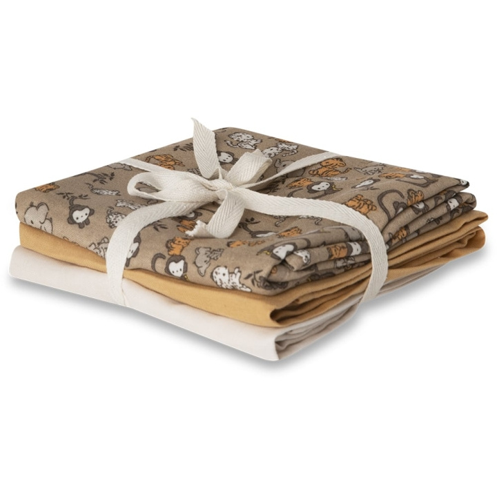 That\'s Mine Bora Muslin Cloth 3-pakning - Jungle friends - Onesize i gruppen LEKER, BARN OG BABY / Barnetekstiler / Babytepper hos TP E-commerce Nordic AB (D15305)
