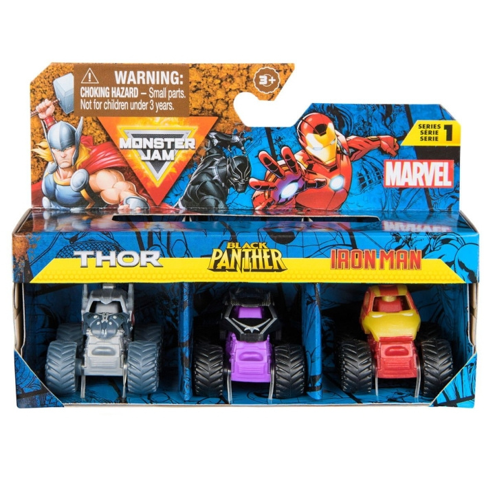 Monster Jam Mini 1:87 Marvel 3-pakningspakke asst (6070229) i gruppen LEKER, BARN OG BABY / Leker / Lekebiler hos TP E-commerce Nordic AB (D15326)