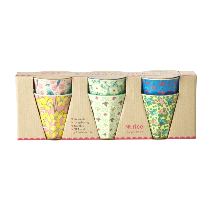 RICE Melaminkopper med Show Your True Colors-trykk - Små - 160 ml i gruppen SPORT, FRITID & HOBBY / Morsomme produkter / Kopper hos TP E-commerce Nordic AB (D15342)