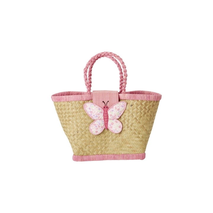 RICE Raffia-veske for barn med sommerfugllukking - (KIBAG-BUTI) i gruppen LEKER, BARN OG BABY / Reise / Barnevesker hos TP E-commerce Nordic AB (D15350)