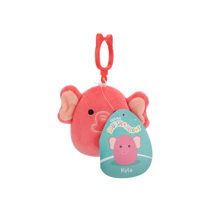 Squishmallows 9 cm P22 Clip On - Kyla Pink Elephant i gruppen LEKER, BARN OG BABY / Babyleker (0-3 år) / Kosedyr hos TP E-commerce Nordic AB (D15374)