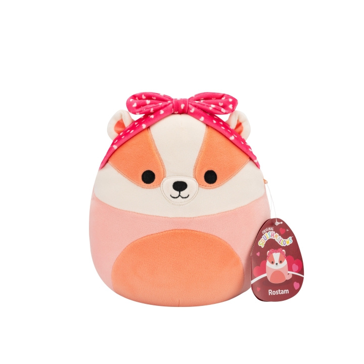 Squishmallows 19 cm hjerteplysj - Rostam grevling i gruppen LEKER, BARN OG BABY / Babyleker (0-3 år) / Kosedyr hos TP E-commerce Nordic AB (D15524)