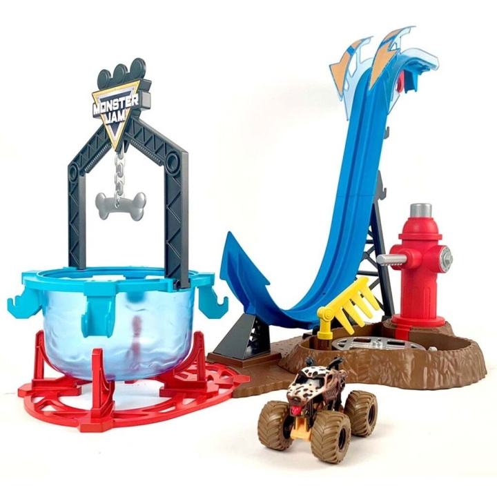Monster Jam 1:64 Mud Blasters Dunk Tank-lekesett - (6072014) i gruppen LEKER, BARN OG BABY / Leker / Bilbaner hos TP E-commerce Nordic AB (D15551)