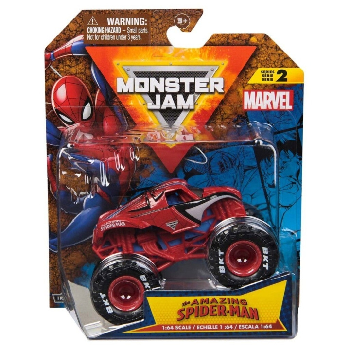 Monster Jam 1:64 Marvel Single Pack - Spider Man (6071945) i gruppen LEKER, BARN OG BABY / Leker / Lekebiler hos TP E-commerce Nordic AB (D15616)