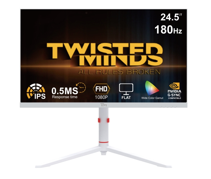 Twisted Minds Arctic Pro Series 24 FHD - 180 Hz 0,5 ms rask IPS HDMI 2.1-spillmonitor - hvit i gruppen Datautstyr / Dataskjerm / Dataskjermer hos TP E-commerce Nordic AB (D15622)