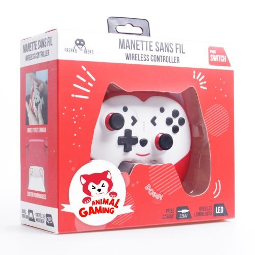 Trade Invaders Switch - Doggy trådløs kontroller for barn med padler - rød i gruppen Elektronikk / TV-spill & tilbehør / Nintendo Switch / Tilbehør hos TP E-commerce Nordic AB (D15637)