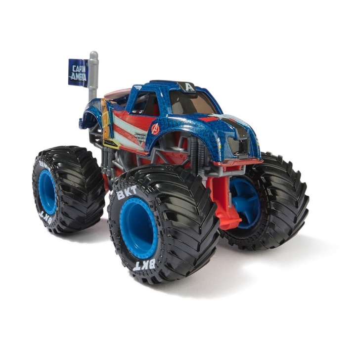 Monster Jam 1:64 Marvel Single Packs - Captain America i gruppen LEKER, BARN OG BABY / Leker / Lekebiler hos TP E-commerce Nordic AB (D15643)