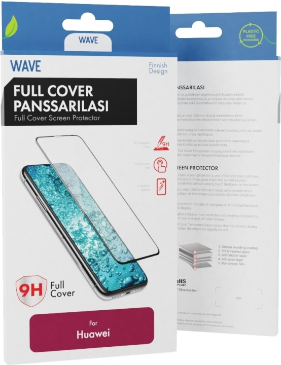 Wave Heldekkende panserglass, Huawei P30 Lite, svart i gruppen SMARTTELEFON & NETTBRETT / Mobilbeskyttelse / Huawei/Honor hos TP E-commerce Nordic AB (D15887)