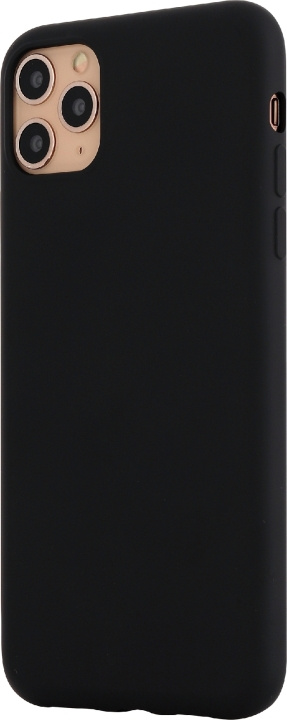 Wave Soft Touch Phone Cover, Apple iPhone 11 Pro Max, svart i gruppen SMARTTELEFON & NETTBRETT / Mobilbeskyttelse / Apple / iPhone 11 Pro Max / Deksel hos TP E-commerce Nordic AB (D15911)