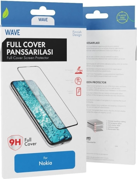 Wave Heldekkende panserglass, Nokia 3.4 / Nokia 5.4, svart i gruppen SMARTTELEFON & NETTBRETT / Mobilbeskyttelse / Nokia/Microsoft hos TP E-commerce Nordic AB (D15926)