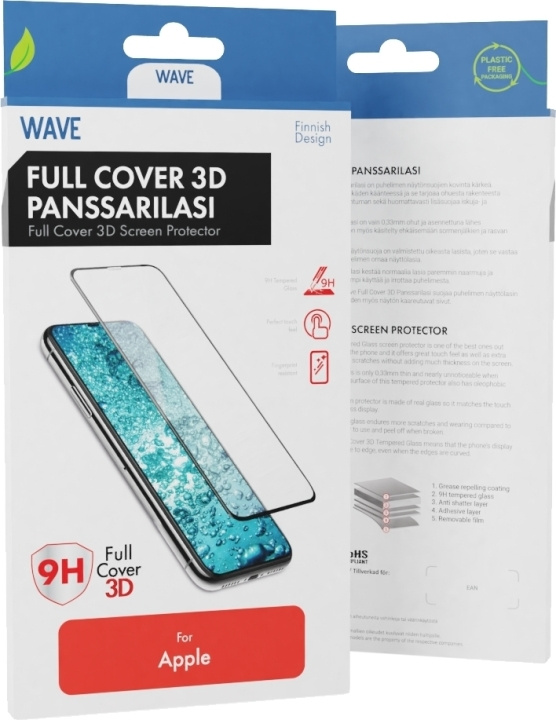 Wave Heldekkende panserglass, iPhone 12 Pro Max, svart ramme i gruppen SMARTTELEFON & NETTBRETT / Mobilbeskyttelse / Apple / iPhone 12 Pro hos TP E-commerce Nordic AB (D15936)