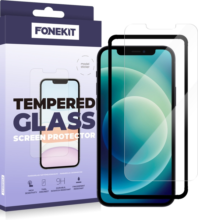 FoneKit pansret glass, iPhone 12 / 12 Pro i gruppen SMARTTELEFON & NETTBRETT / Mobilbeskyttelse / Apple / iPhone 12 Pro hos TP E-commerce Nordic AB (D16027)