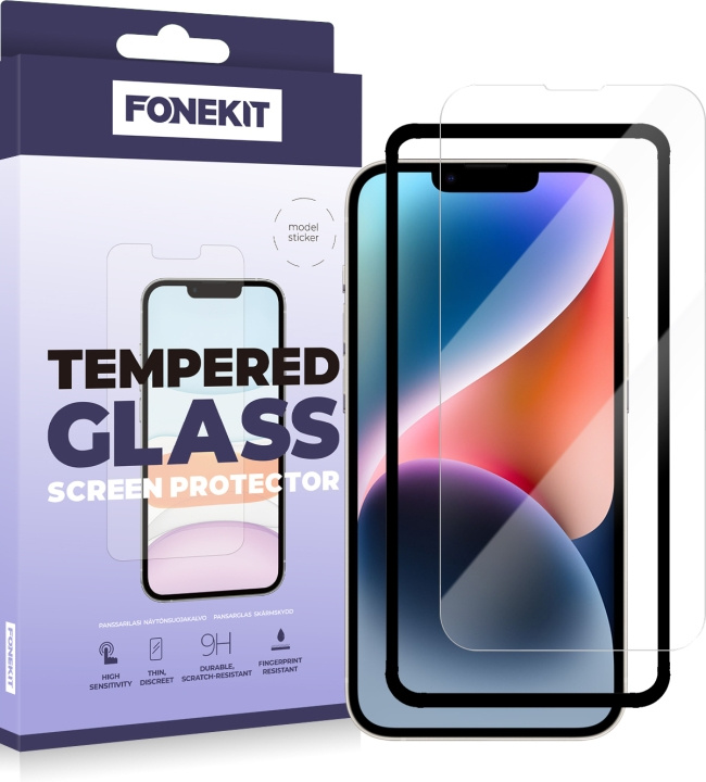 FoneKit pansret glass, iPhone 14/13/13 Pro i gruppen SMARTTELEFON & NETTBRETT / Mobilbeskyttelse / Apple / iPhone 14 hos TP E-commerce Nordic AB (D16028)