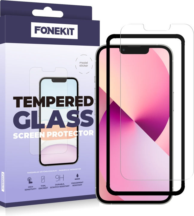 FoneKit panserglass, iPhone 13 Mini i gruppen SMARTTELEFON & NETTBRETT / Mobilbeskyttelse / Apple / iPhone 13 Mini hos TP E-commerce Nordic AB (D16029)