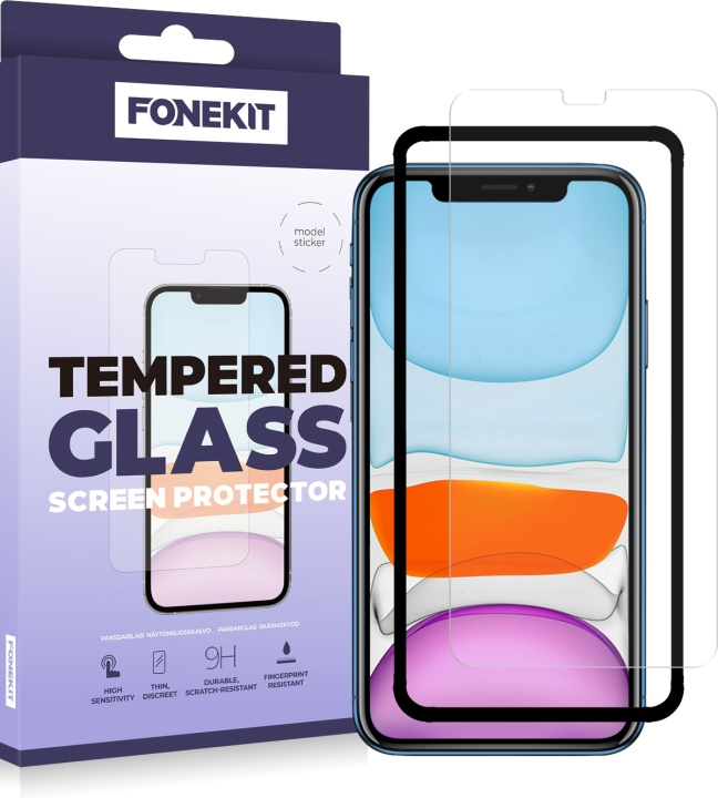 FoneKit pansret glass, iPhone 11 / XR i gruppen SMARTTELEFON & NETTBRETT / Mobilbeskyttelse / Apple / iPhone 11 hos TP E-commerce Nordic AB (D16030)