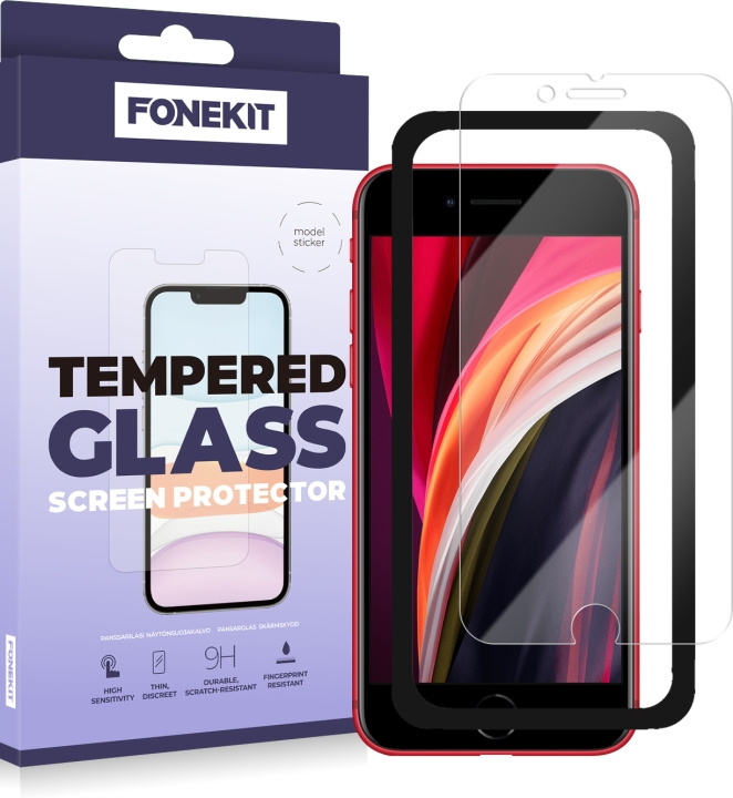 FoneKit pansret glass, iPhone SE 2020 / 2022 i gruppen SMARTTELEFON & NETTBRETT / Mobilbeskyttelse / Apple / iPhone 12 Pro hos TP E-commerce Nordic AB (D16031)
