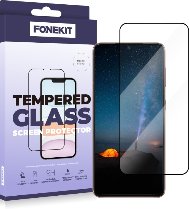 FoneKit Heldekkende panserglass, Samsung Galaxy S22+ i gruppen SMARTTELEFON & NETTBRETT / Mobilbeskyttelse / Samsung hos TP E-commerce Nordic AB (D16039)