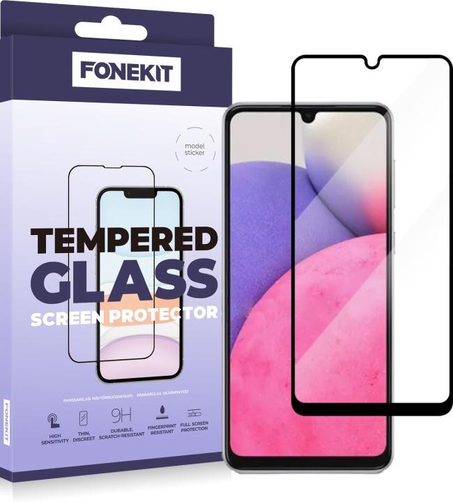FoneKit Heldekkende panserglass, Samsung Galaxy A33 5G i gruppen SMARTTELEFON & NETTBRETT / Mobilbeskyttelse / Samsung hos TP E-commerce Nordic AB (D16041)