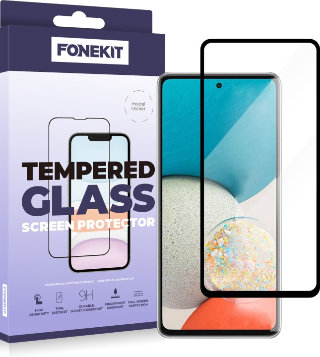 FoneKit Heldekkende panserglass, Samsung Galaxy A53 i gruppen SMARTTELEFON & NETTBRETT / Mobilbeskyttelse / Samsung hos TP E-commerce Nordic AB (D16042)
