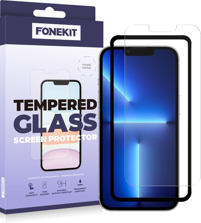 FoneKit pansret glass, iPhone 14 Plus i gruppen SMARTTELEFON & NETTBRETT / Mobilbeskyttelse / Apple / iPhone 14 hos TP E-commerce Nordic AB (D16121)