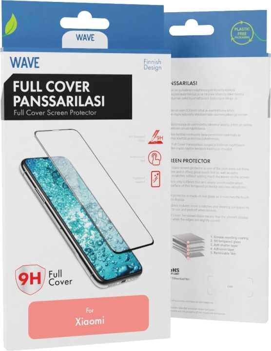 Wave Fullt deksel pansret glass, Xiaomi Redmi Note 12 5G / 4G, svart ramme i gruppen SMARTTELEFON & NETTBRETT / Mobilbeskyttelse / Xiaomi hos TP E-commerce Nordic AB (D16186)